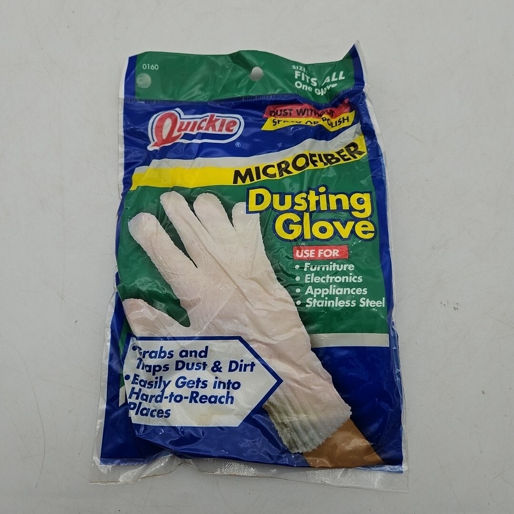 Quickie Microfiber Dusting Glove Deadstock NOS 2006 One Glove Fits All